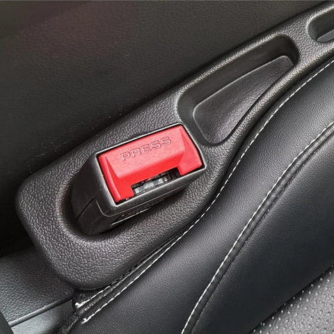 Flexible car seat-gap organizer
