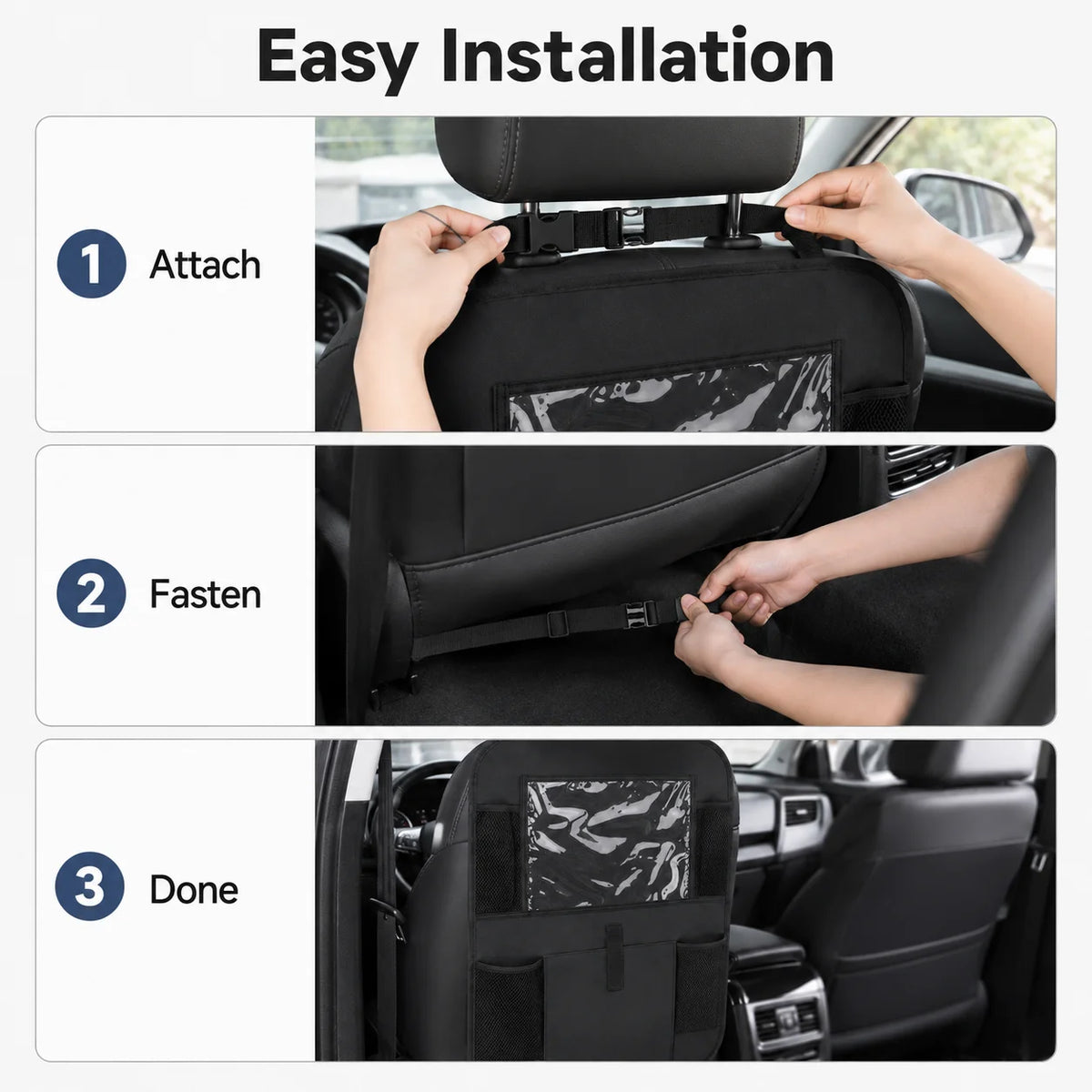 Back-seat storage pockets