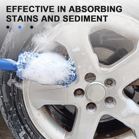 Soft brush for car rim care