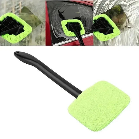 Long handle reaching the lower windshield