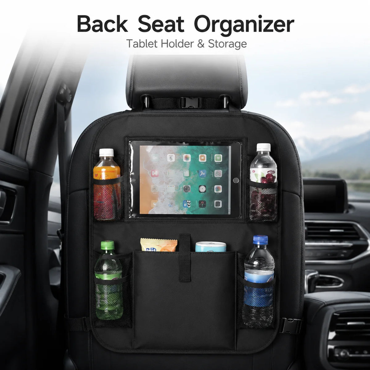 Back-seat organizer for family travel