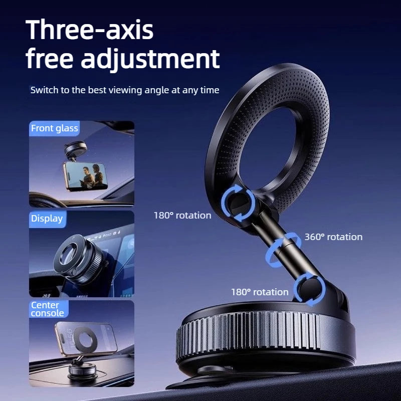 Foldable magnetic car phone holder