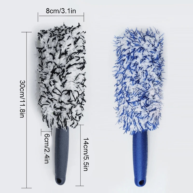 Compact vehicle detailing brush