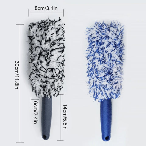 Compact vehicle detailing brush